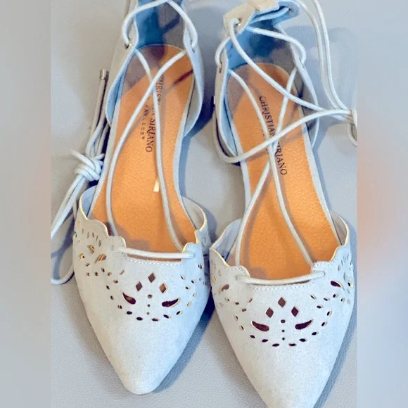 NWOT Christian Siriano Blue Suede Flats! - Picture 2 of 9